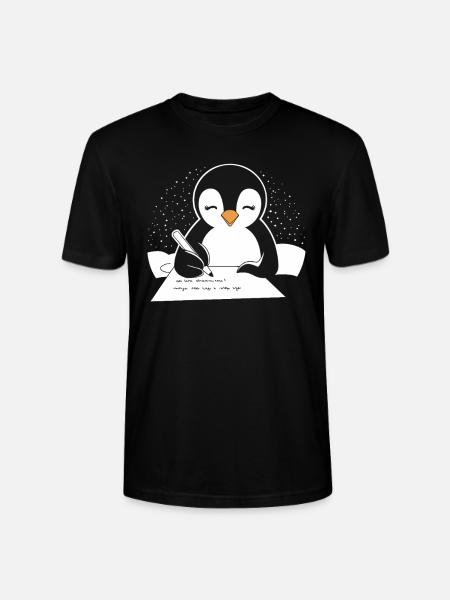 Penguin, Writer, Author, Creative - Stanley/Stella CRAFTER Unisex Organic T-Shirt - black