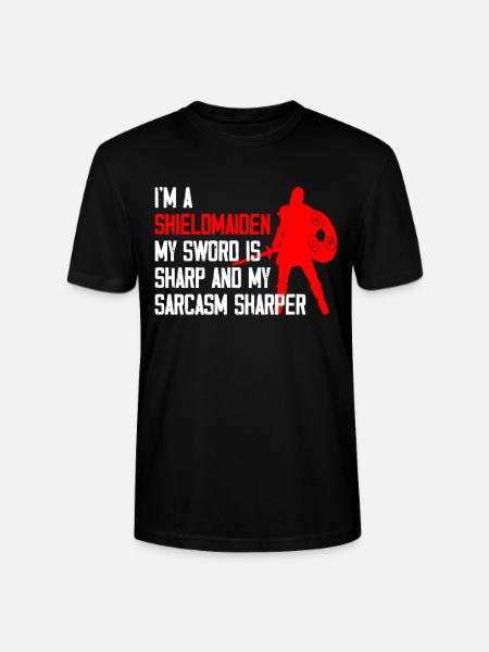 Shieldmaiden Lagertha Germanische Kriegerin - Stanley/Stella Unisex Bio-T-Shirt CRAFTER - Schwarz