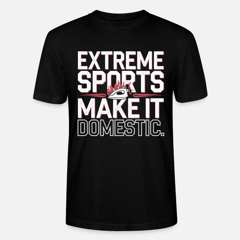 Repassage extrême Compétitif Drôle - T-shirt bio CRAFTER Stanley Stella Unisexe - noir
