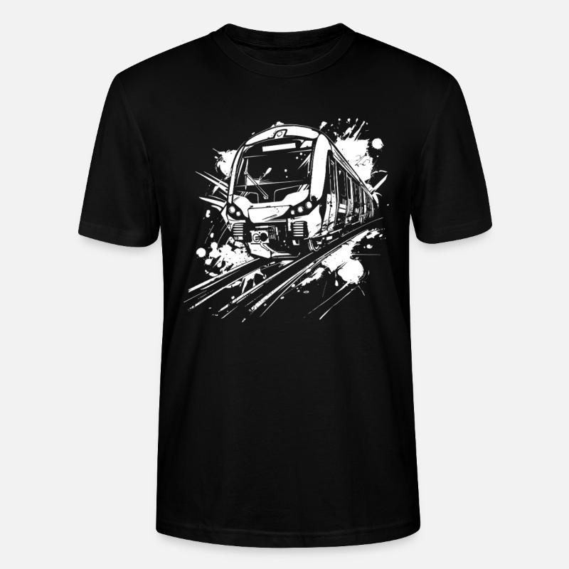 Chemin de fer - T-shirt bio CRAFTER Stanley Stella Unisexe - noir