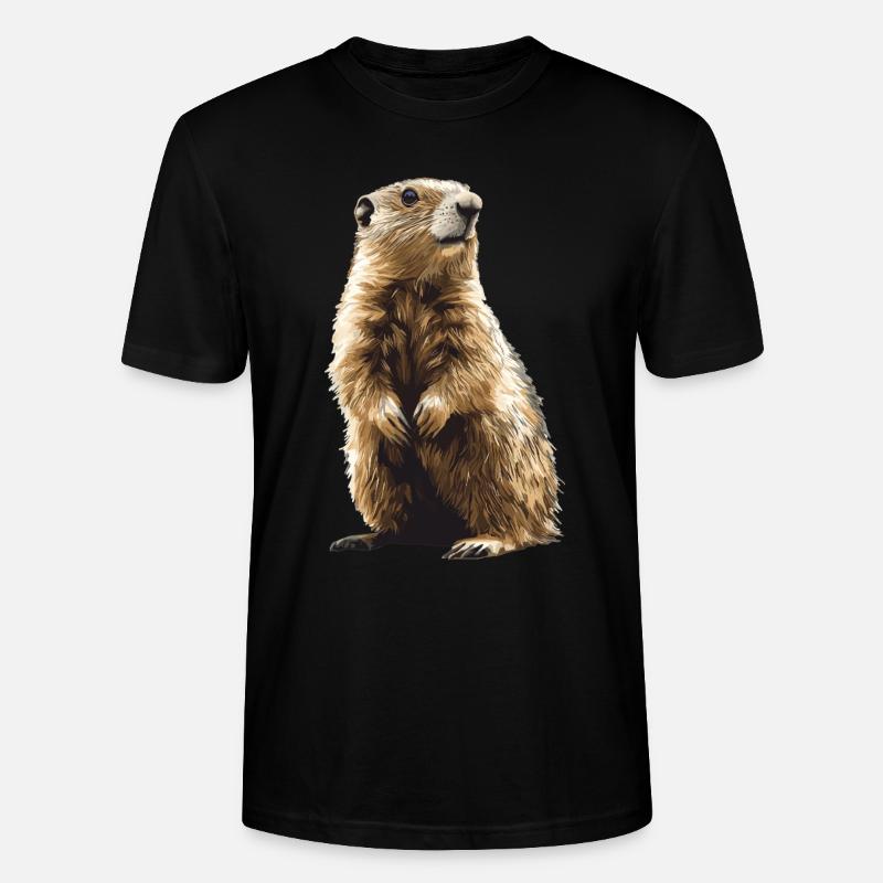 Murmeltiere Murmeltier - Stanley/Stella Unisex Bio-T-Shirt CRAFTER - Schwarz