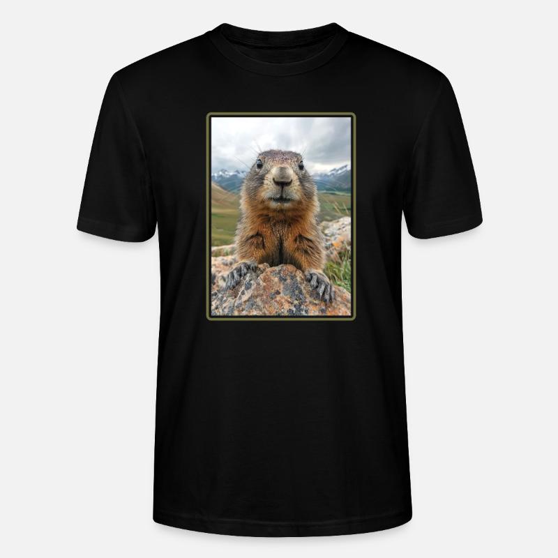 Murmeltiere Murmeltier - Stanley/Stella Unisex Bio-T-Shirt CRAFTER - Schwarz