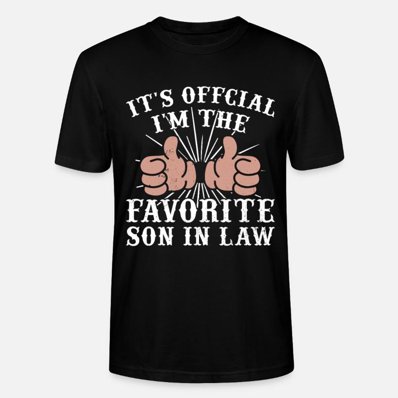 Fils préféré : père, mère, belle-mère - T-shirt bio CRAFTER Stanley Stella Unisexe - noir