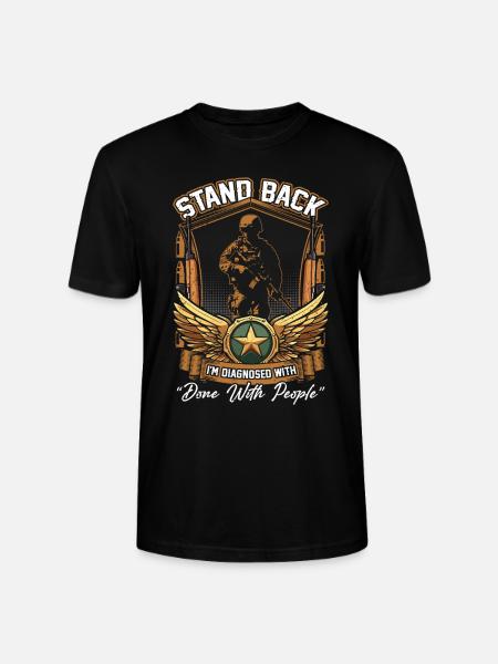 Dysfunctional Veteran - Stanley/Stella CRAFTER Unisex Organic T-Shirt - black