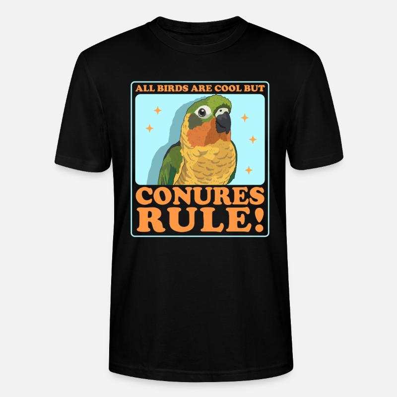 Conure Papageien Conures Geschenk - Stanley/Stella Unisex Bio-T-Shirt CRAFTER - Schwarz