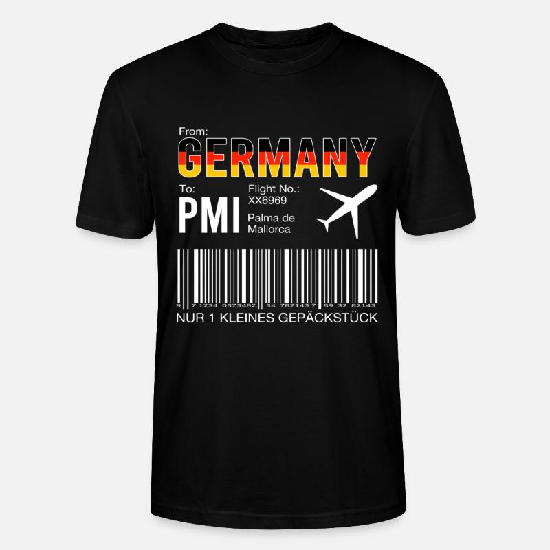 Flugticket Palma - Stanley/Stella Unisex Bio-T-Shirt CRAFTER - Schwarz