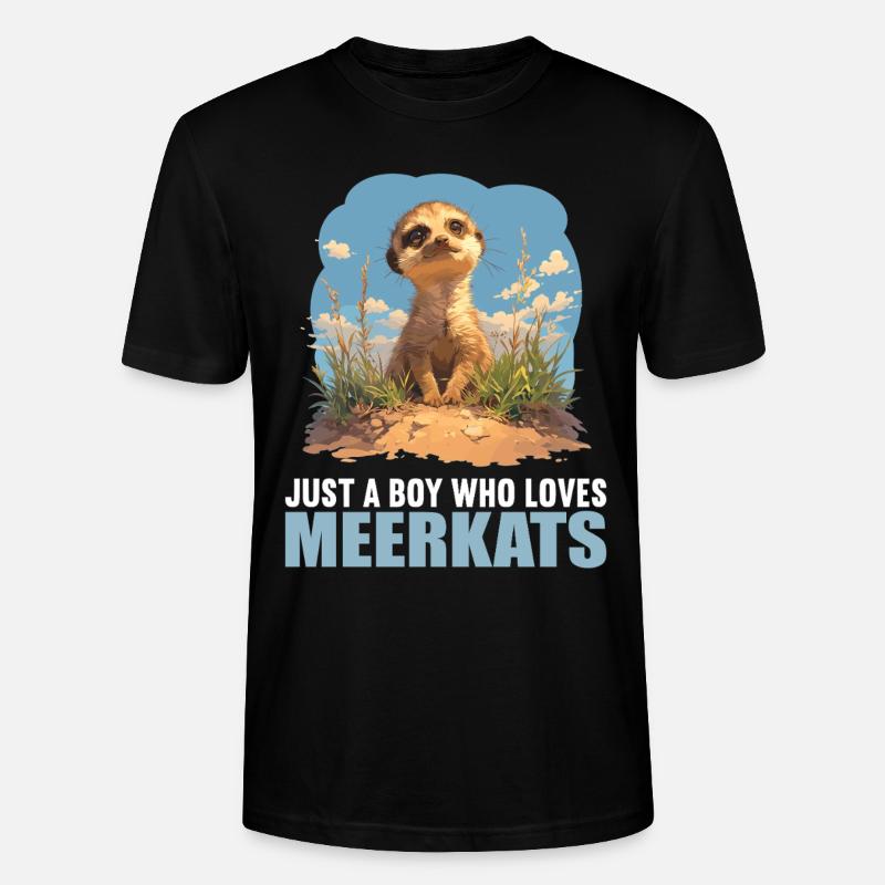 Meerkat Erdmännchen - Stanley/Stella Unisex Bio-T-Shirt CRAFTER - Schwarz