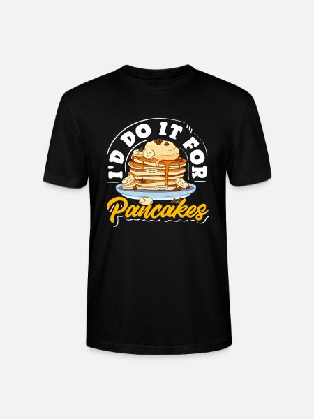 Pannenkoeken Ik zou alles doen voor pannenkoeken - Stanley/Stella Uniseks bio-T-shirt CRAFTER - zwart