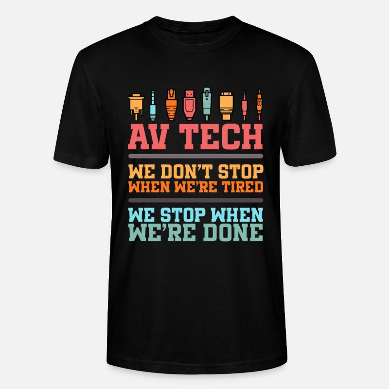 Technicien audiovisuel AV Tech - T-shirt bio CRAFTER Stanley Stella Unisexe - noir