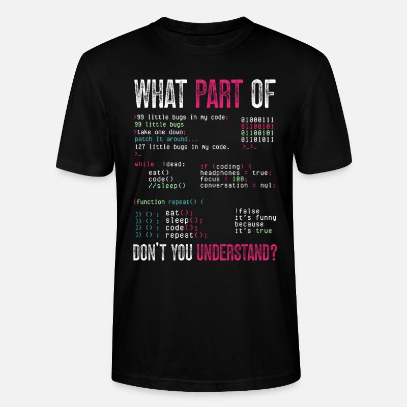 Programmierer Computercodierungssoftwareentwickler - Stanley/Stella Unisex Bio-T-Shirt CRAFTER - Schwarz