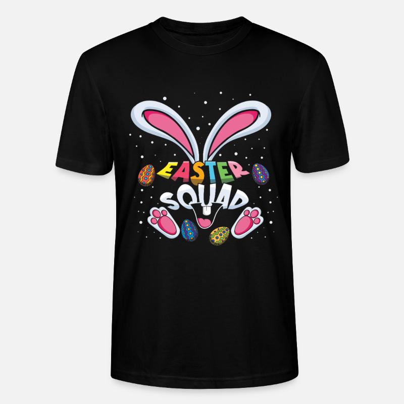 Ostern Hase Squad Ostereier Spaß - Stanley/Stella Unisex Bio-T-Shirt CRAFTER - Schwarz