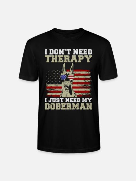 Doberman Gifts - Stanley/Stella CRAFTER Unisex Organic T-Shirt - black