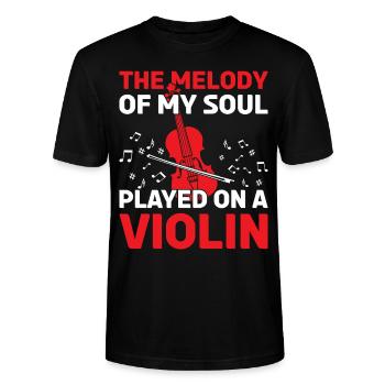 Musiciens de violon, professeurs de violon, amateurs de violon - T-shirt bio CRAFTER Stanley Stella Unisexe - noir - Devant - Alina (178cm) & Michal (187cm)