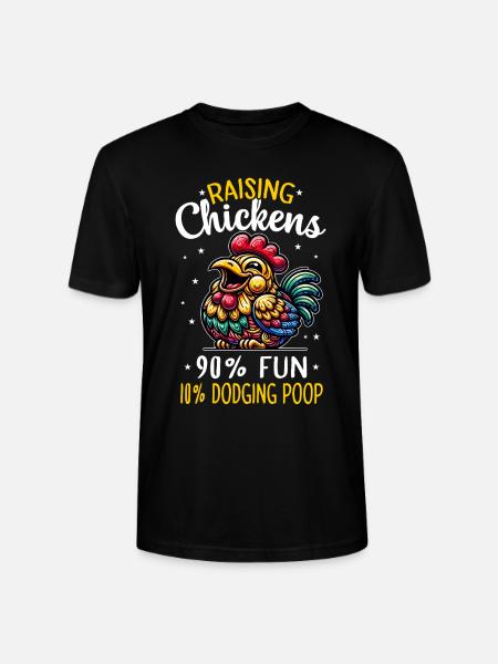 Chicken Chickens - Stanley/Stella CRAFTER Unisex Organic T-Shirt - black