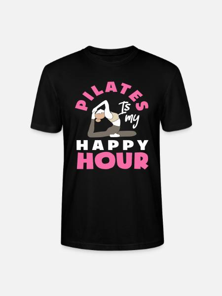 Pilates is my happy hour - Stanley/Stella CRAFTER Unisex Organic T-Shirt - black