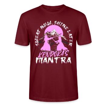 Kendo Arts Martiaux Japonais - T-shirt bio CRAFTER Stanley Stella Unisexe - bordeaux - Devant - Alina (178cm) & Michal (187cm)