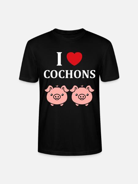 cochon - T-shirt bio CRAFTER Stanley Stella Unisexe - noir