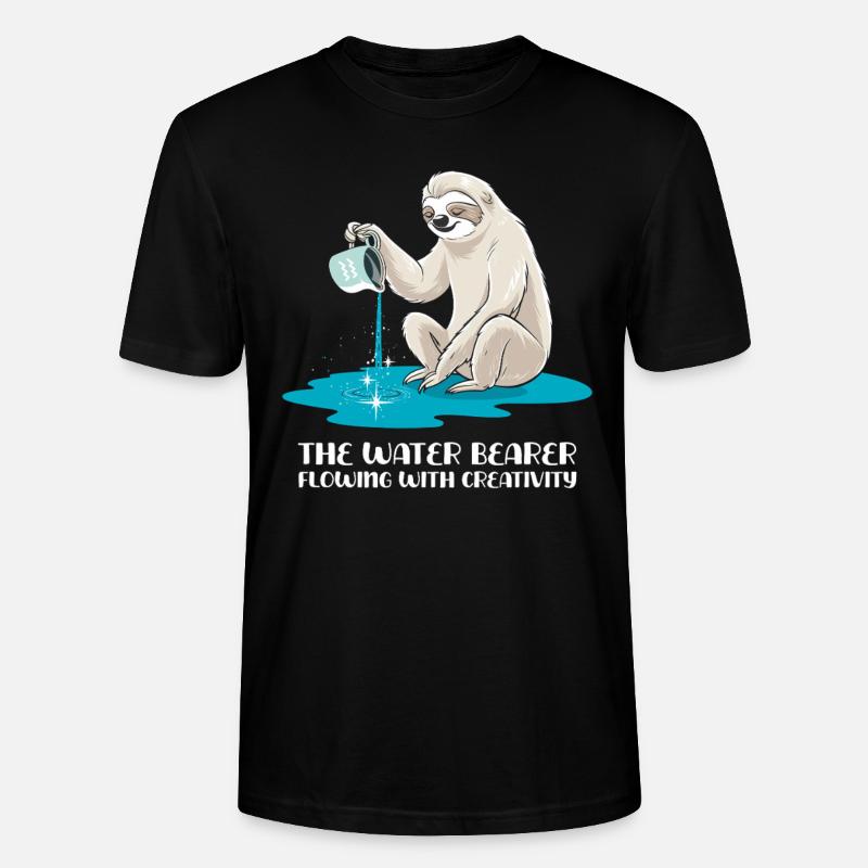 Wassermann Faultier: Der Wasserträger der - Stanley/Stella Unisex Bio-T-Shirt CRAFTER - Schwarz