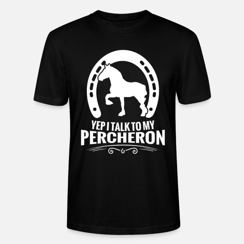 , je parle à mon percheron - T-shirt bio CRAFTER Stanley Stella Unisexe - noir