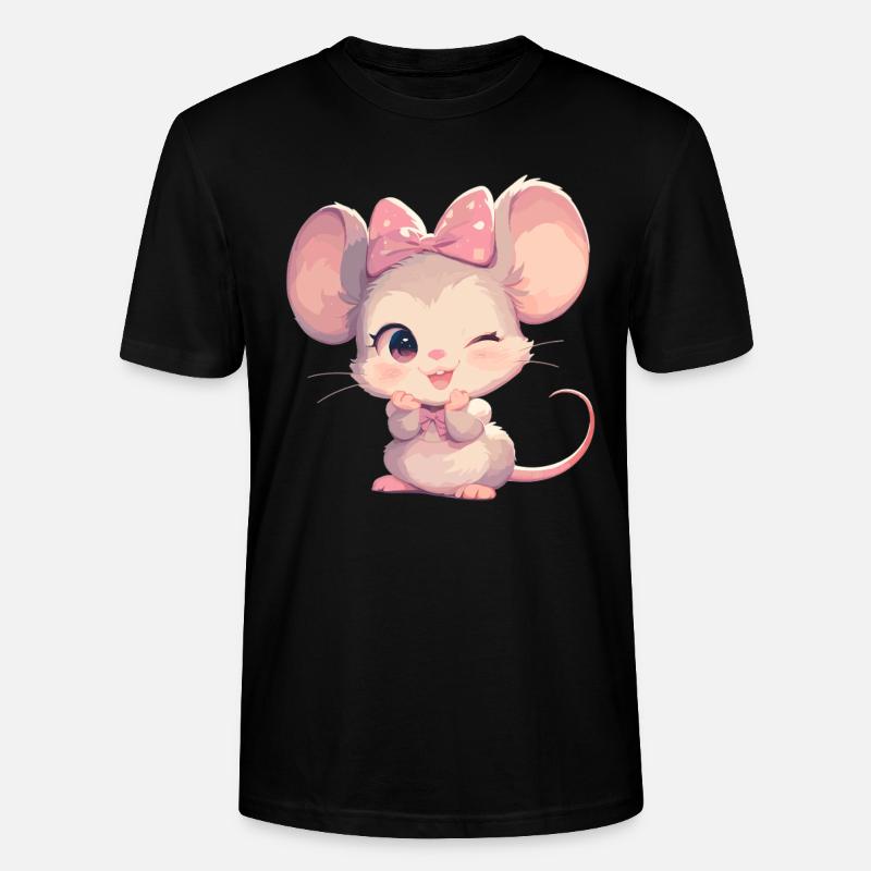 Mäuse Maus - Stanley/Stella Unisex Bio-T-Shirt CRAFTER - Schwarz
