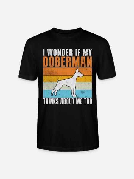 Doberman Gifts - Stanley/Stella CRAFTER Unisex Organic T-Shirt - black