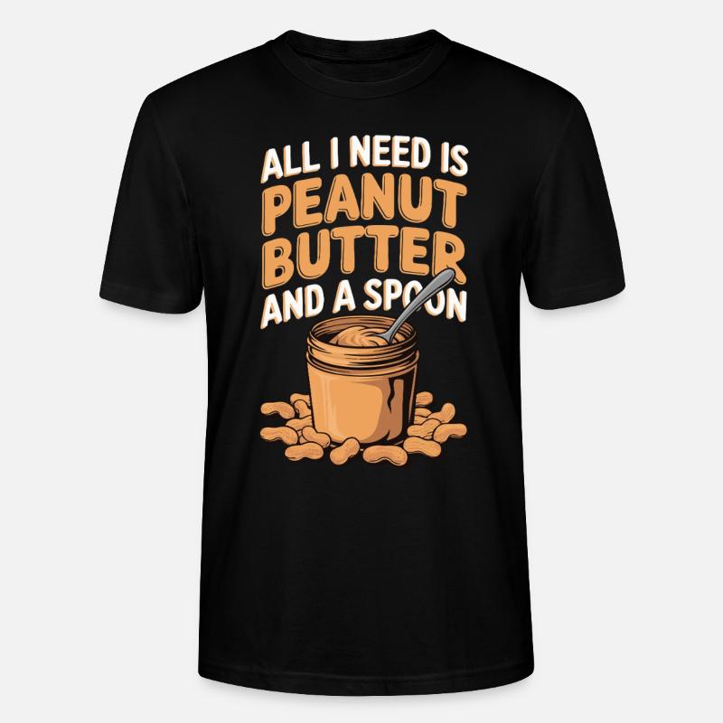 Erdnussbutter Erdnussbodybuilder - Stanley/Stella Unisex Bio-T-Shirt CRAFTER - Schwarz