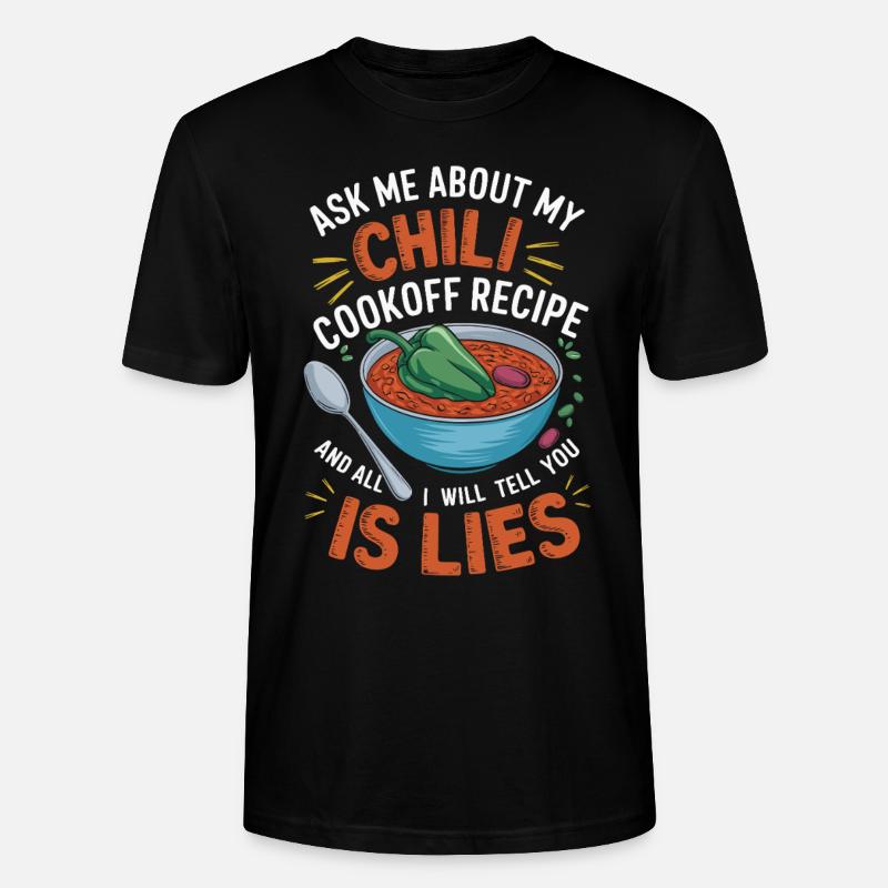 Demandez-moi ma recette de chili - T-shirt bio CRAFTER Stanley Stella Unisexe - noir