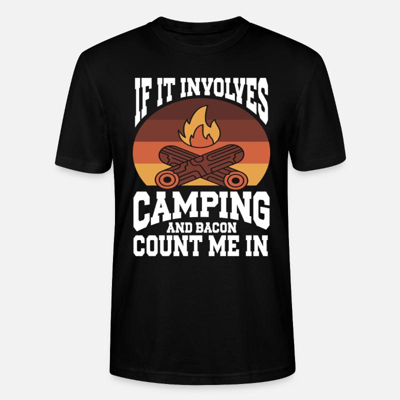 Camping Campfire Camper - Stanley/Stella Unisex Bio-T-Shirt CRAFTER - Schwarz