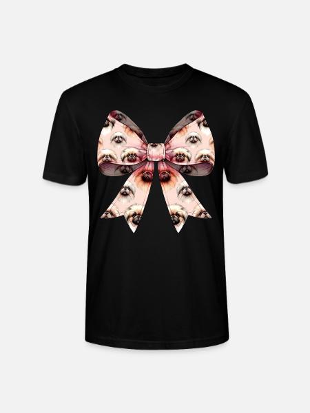 Coquette Schleife Pekingese Hundemutter Muster - Stanley/Stella Unisex Bio-T-Shirt CRAFTER - Schwarz
