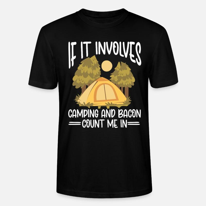 Camping Feu de camp Camper - T-shirt bio CRAFTER Stanley Stella Unisexe - noir