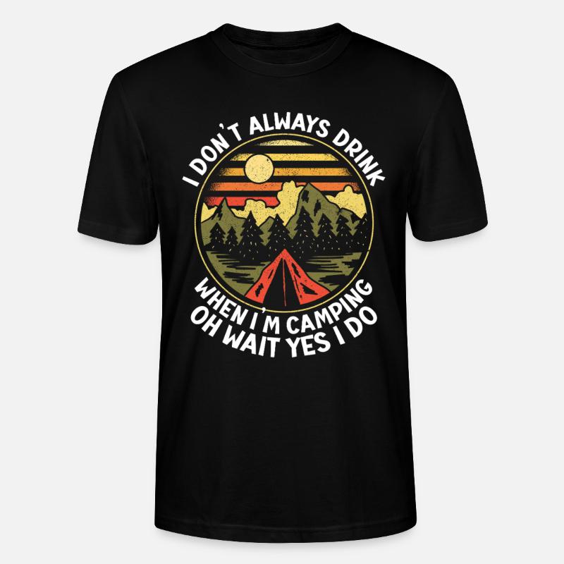 Camping Feu de camp Camper - T-shirt bio CRAFTER Stanley Stella Unisexe - noir