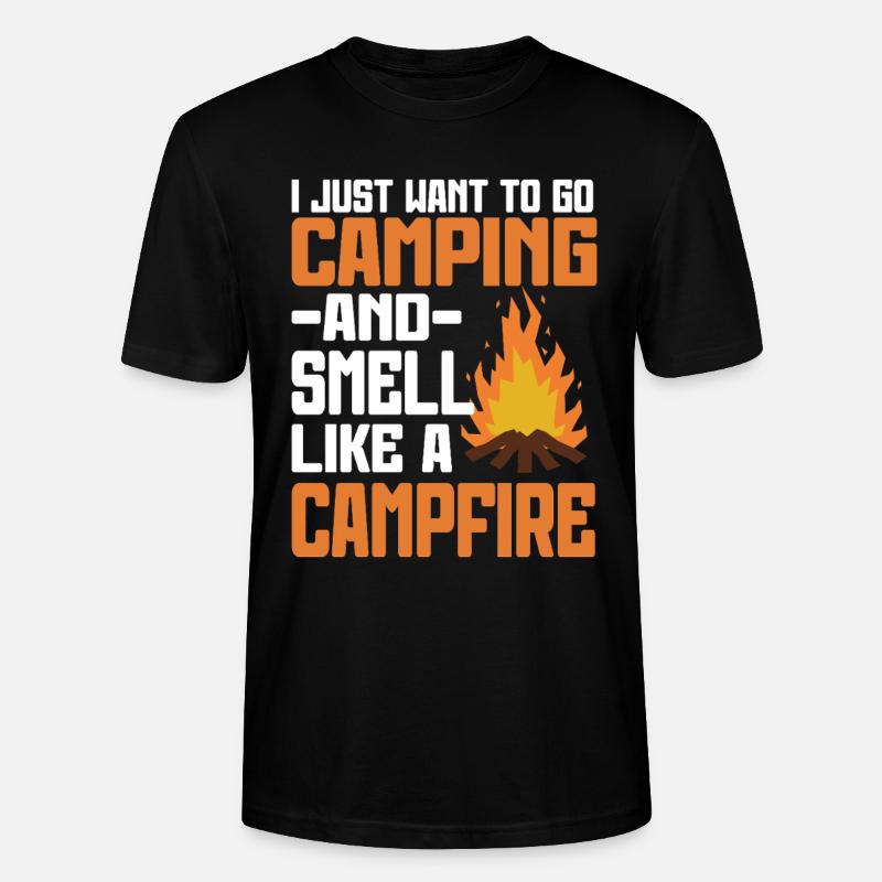 Camping Feu de camp Camper - T-shirt bio CRAFTER Stanley Stella Unisexe - noir