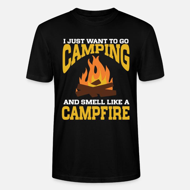 Camping Feu de camp Camper - T-shirt bio CRAFTER Stanley Stella Unisexe - noir