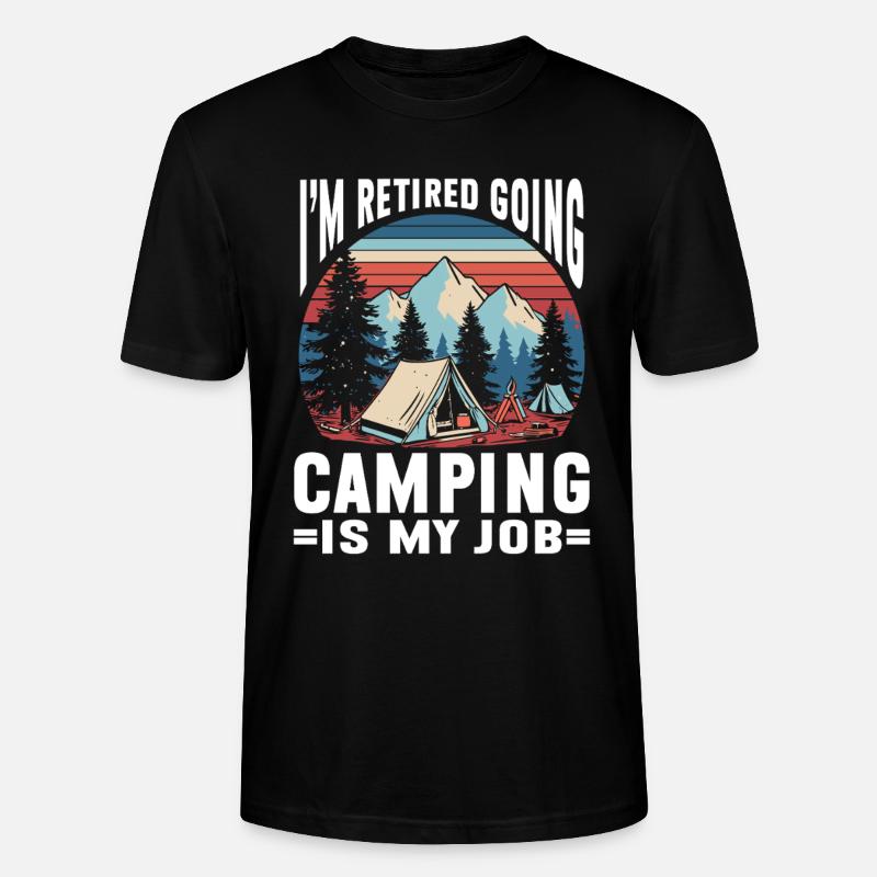 Camping Feu de camp Camper - T-shirt bio CRAFTER Stanley Stella Unisexe - noir