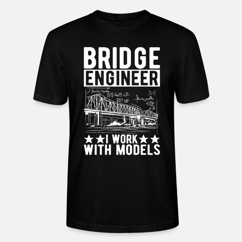 Bridge Engineer Bridge Construction - Stanley/Stella CRAFTER Unisex Organic T-Shirt - black
