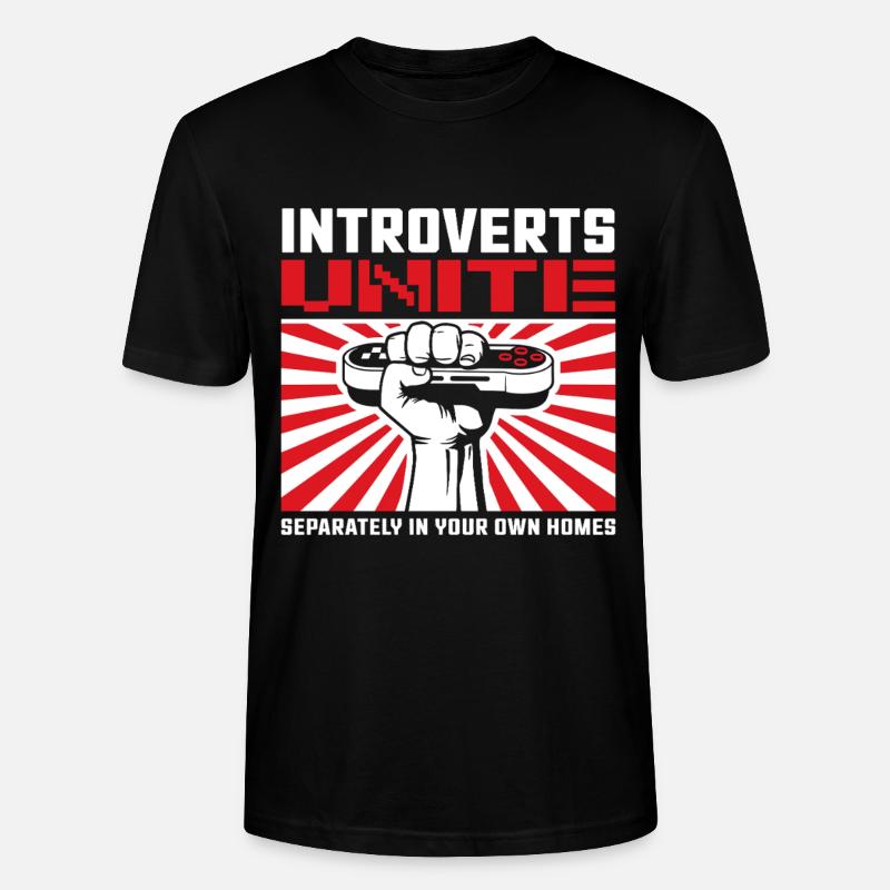 Les introvertis s’unissent - T-shirt bio CRAFTER Stanley Stella Unisexe - noir