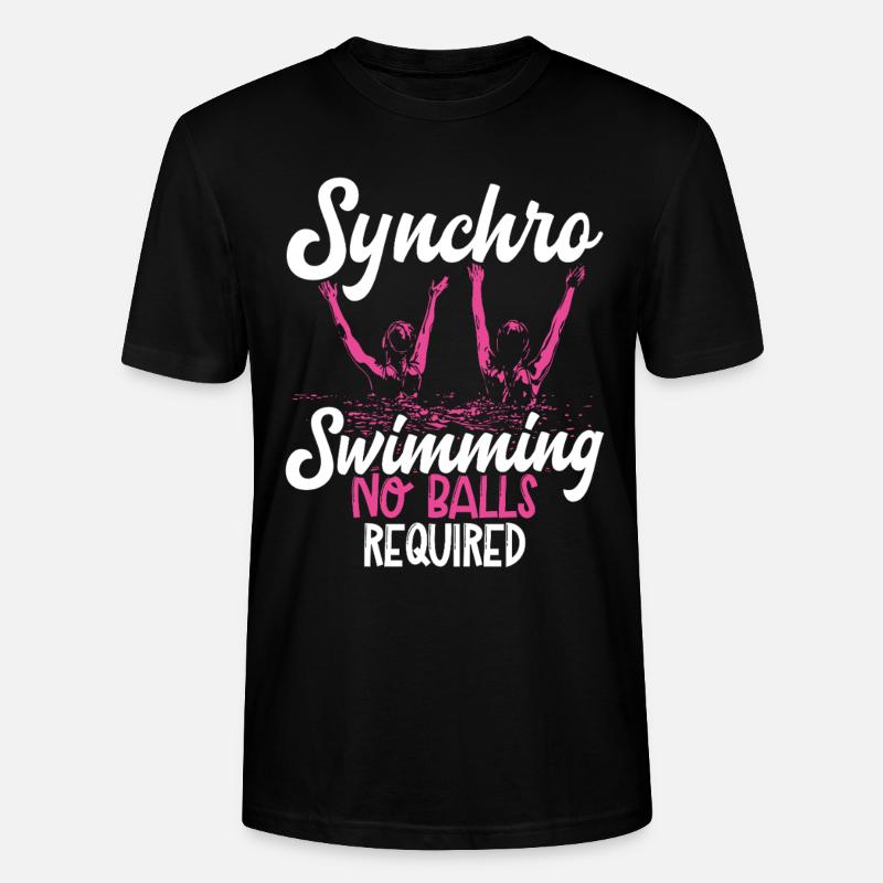 Synchronized Swimming Synchro Swimmers - Stanley/Stella CRAFTER Unisex Organic T-Shirt - black