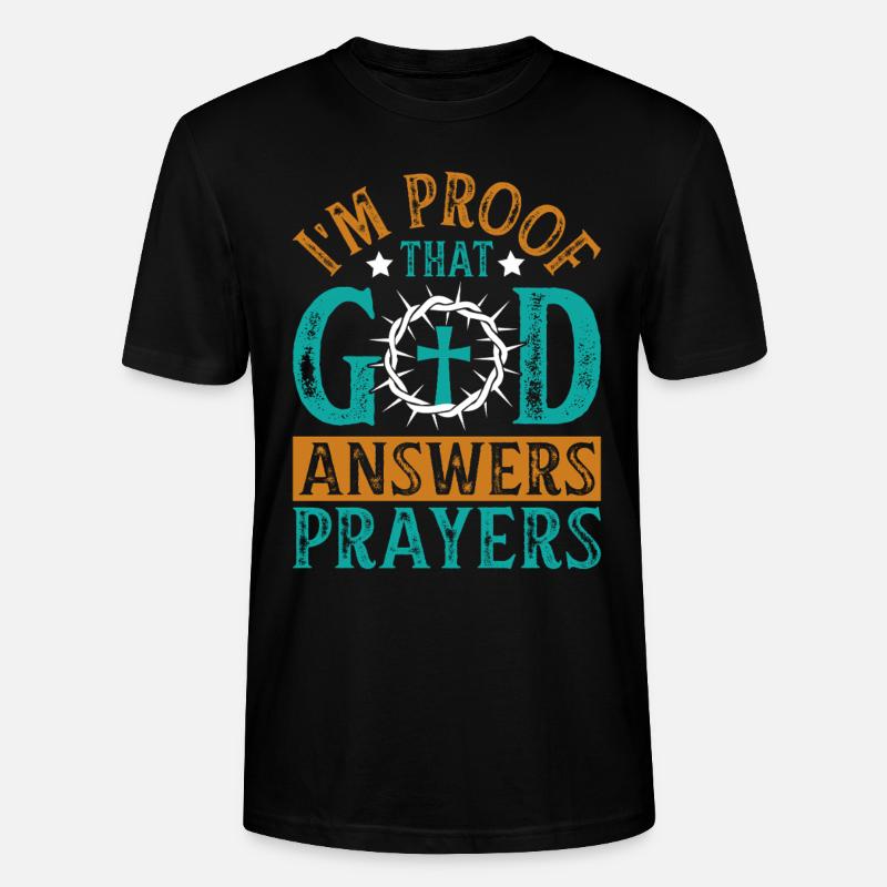 Dieu Jésus Pasteur Chrstian - T-shirt bio CRAFTER Stanley Stella Unisexe - noir