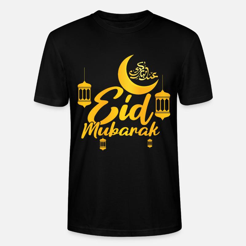 Eid Mubarak Feierlich mit Laternen - Stanley/Stella Unisex Bio-T-Shirt CRAFTER - Schwarz