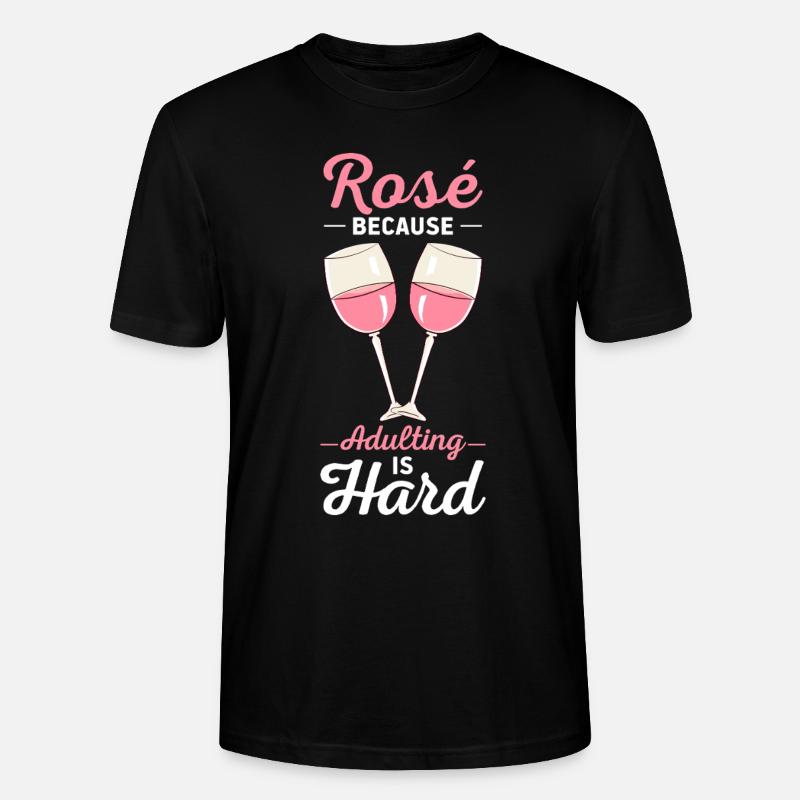 Vin Rosé - T-shirt bio CRAFTER Stanley Stella Unisexe - noir