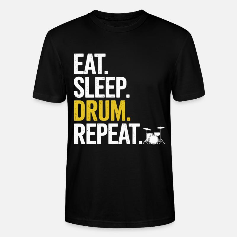Drums Drummers Drummers - Stanley/Stella CRAFTER Unisex Organic T-Shirt - black