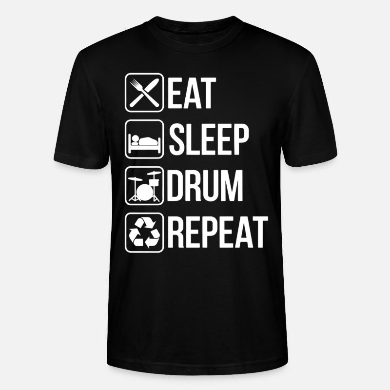 Drums Drummers Drummers - Stanley/Stella CRAFTER Unisex Organic T-Shirt - black