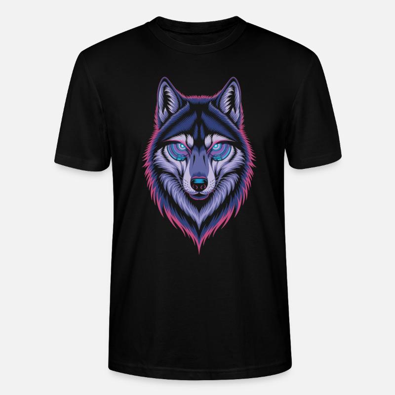 Art Techno Loup - T-shirt bio CRAFTER Stanley Stella Unisexe - noir