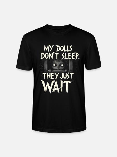 Creepy doll collector - Stanley/Stella CRAFTER Unisex Organic T-Shirt - black