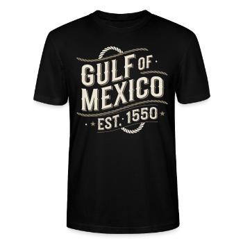 Gulf Of Mexico - Stanley/Stella Unisex Bio-T-Shirt CRAFTER - Schwarz - Vorne - Alina (178cm) & Michal (187cm)