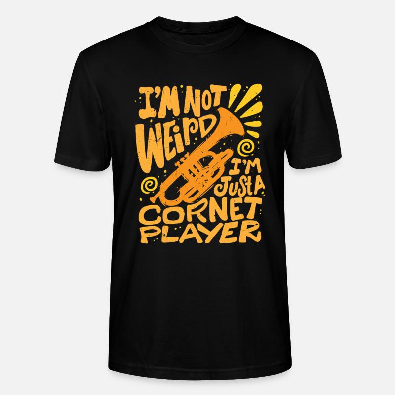Cornet Cornet Player - Stanley/Stella CRAFTER Unisex Organic T-Shirt - black