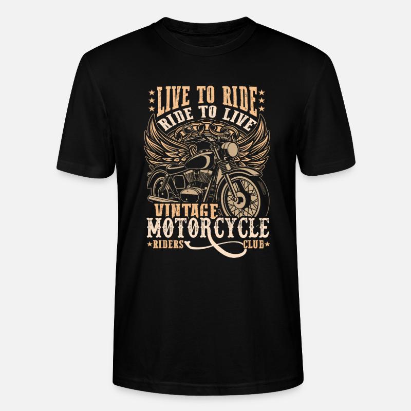 Motorrad - Stanley/Stella Unisex Bio-T-Shirt CRAFTER - Schwarz