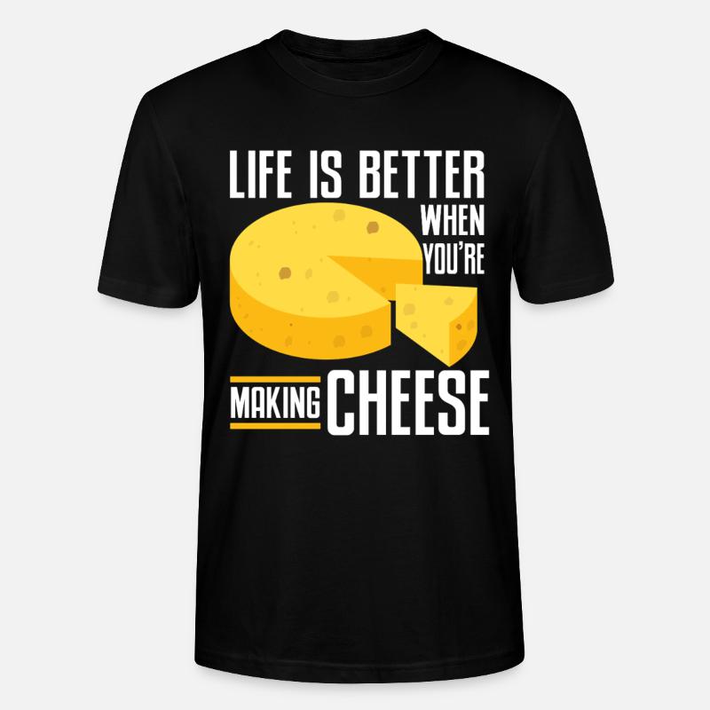 Cheese Making Cheese Lover - Stanley/Stella Unisex Bio-T-Shirt CRAFTER - Schwarz
