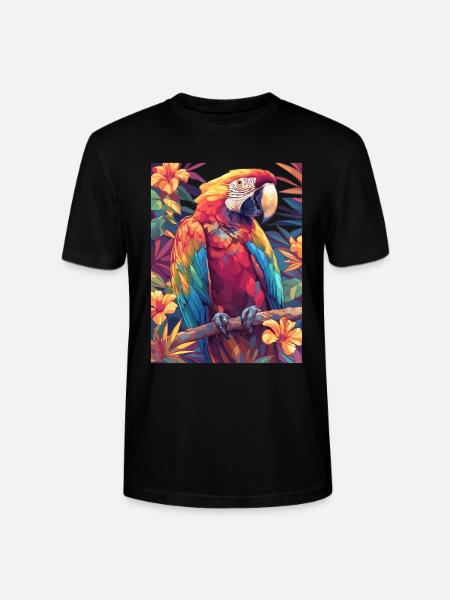 Parrot Parrot Parrot - Stanley/Stella CRAFTER Unisex Organic T-Shirt - black