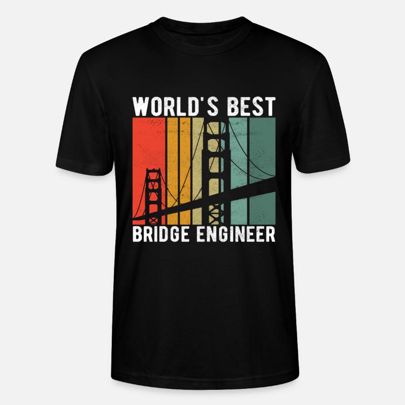 Bridge Engineer Bridge Construction - Stanley/Stella CRAFTER Unisex Organic T-Shirt - black